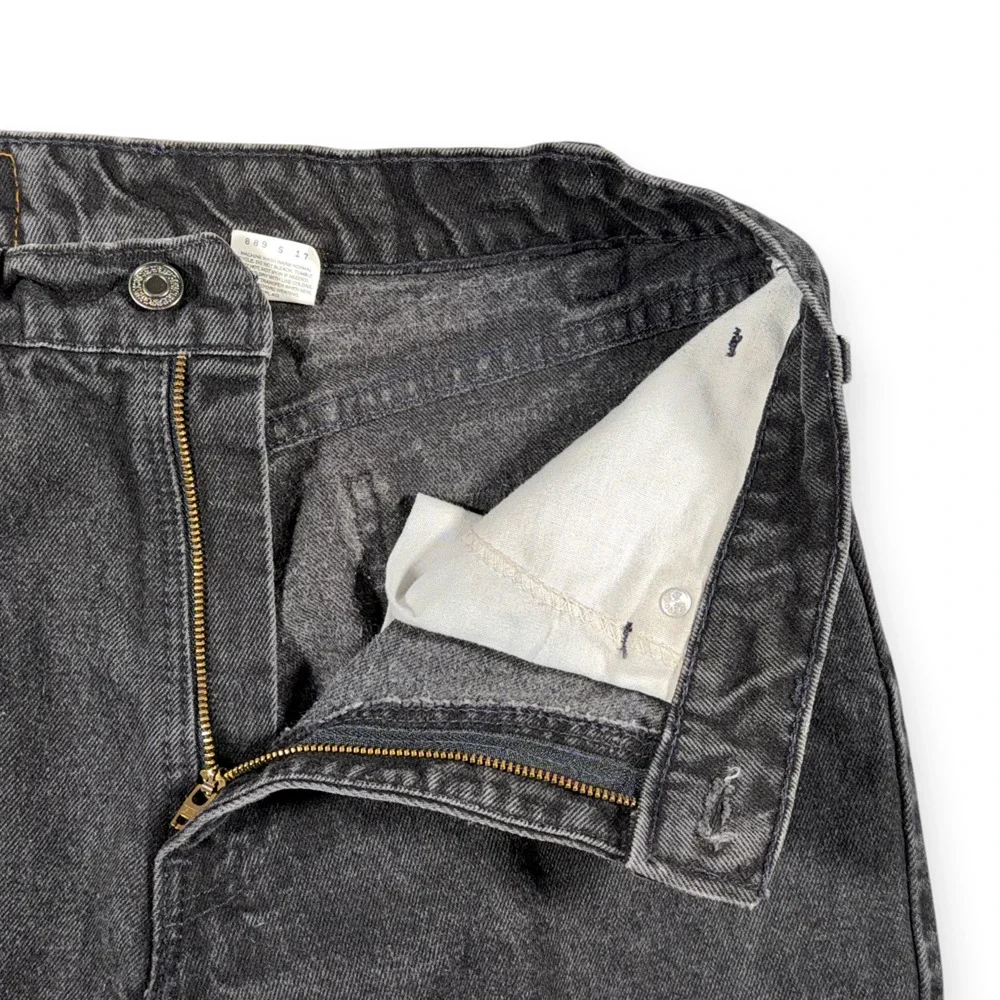 Vintage Levis Jeans Mens 30x34 Black 550 Relaxed Orange Tab USA 90s 33x34 Tag